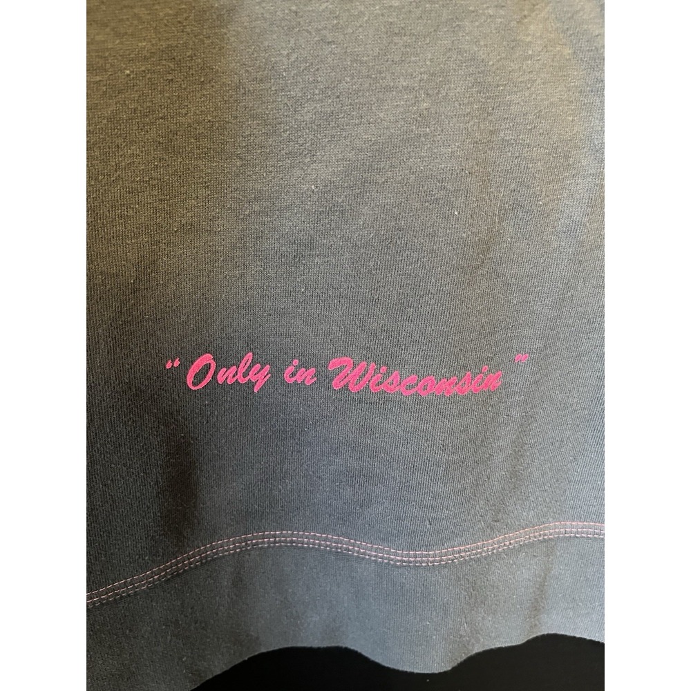 New Glarus Brewing Co. Hoodie Sweatshirt Sz M Cotton Spotted Cow, Gray & Pink - Picture 8 of 12